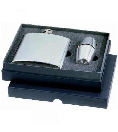 Фляга 175 мл сталева з чарками 2х30мл і лійкою PF Concept