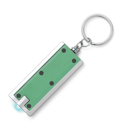 Брелок-фонарик прямоугольной формы из пластика в цветном корпусе 951992 под логотип