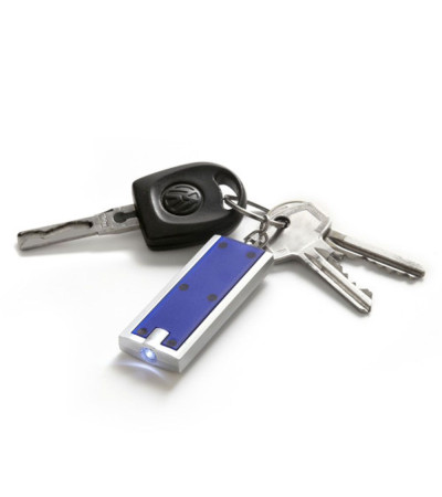 Брелок-фонарик прямоугольной формы из пластика в цветном корпусе 951992 под логотип