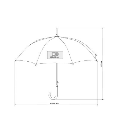 Зонт трость автомат. CLASSIC
