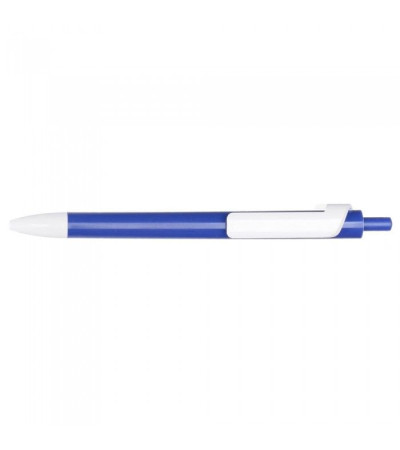 Ручка пластиковая в цветном корпусе с белыми элементами Forte (Lecce Pen) под тампо-печать