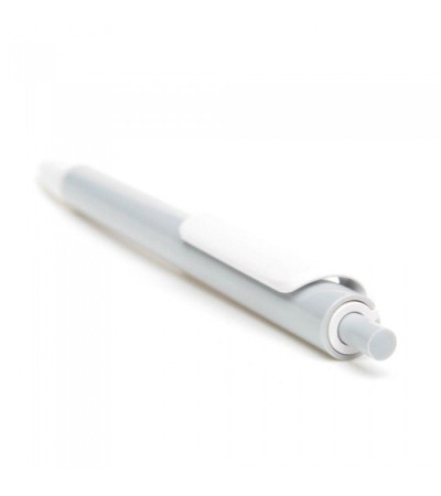 Ручка пластиковая в цветном корпусе с белыми элементами Forte (Lecce Pen) под тампо-печать