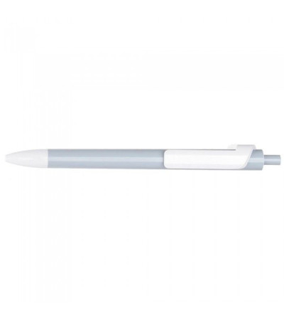 Ручка пластиковая в цветном корпусе с белыми элементами Forte (Lecce Pen) под тампо-печать