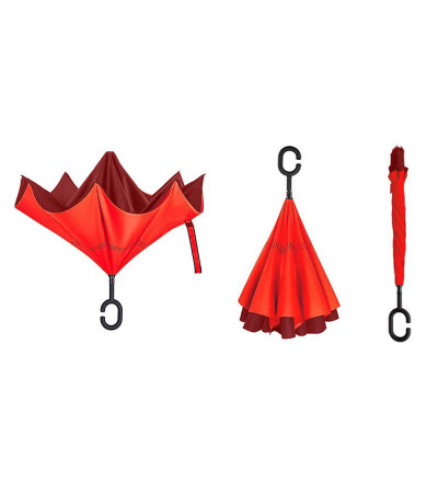 Зонт-трость LINE ART WONDER, обратное сложение, механический-45450