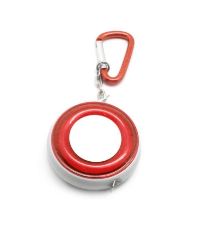 Рулетка- брелок Universal, длиной 2 метра в белом корпусе и цветным, ярким ободком, ТМTotobi под печать