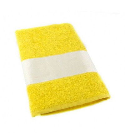 Синие полотенце с белым бордюром