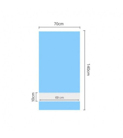 Синие полотенце с белым бордюром