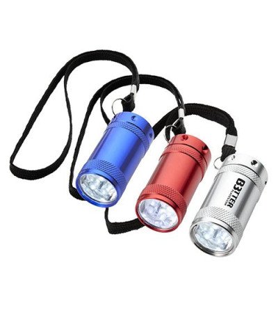 Компактный металлический фонарик с яркими LED диодами 104166 под гравировку