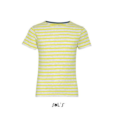 Детская футболка с круглым воротом в полоску SOL’S MILES KIDS 014007