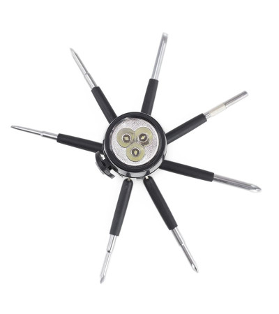 Мультифункциональный фонарик Multilight с LED лампами и набором отверток производства Lighthouse под логотип