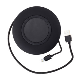 Беспроводная зарядная станция LINE ART ROUND QI - LIGHTING, 10W светящийся логотип