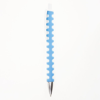 Необычная ручка с уникальным дизайном, в белом корпусе и цветными элементами, 2004В, под тампо-печать