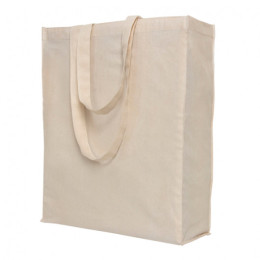 Сумка хозяйственная BELLADONNA из хлопка 180 гр / м² с длинными ручками длиной 60 см для шопинга, размер 35х10х41 см