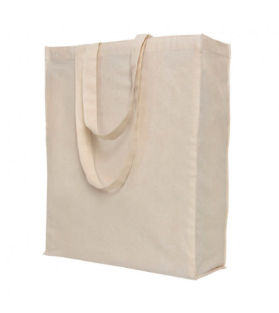 Сумка хозяйственная BELLADONNA из хлопка 180 гр / м² с длинными ручками длиной 60 см для шопинга, размер 35х10х41 см