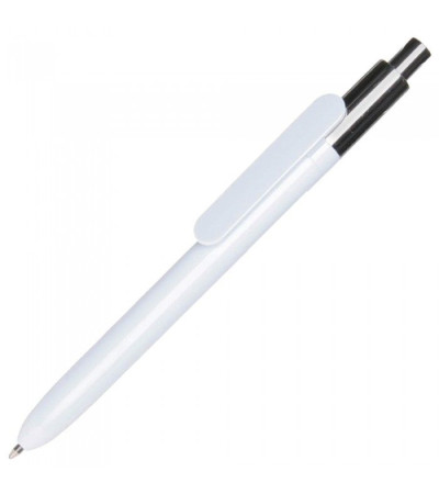 Ручка с хромированным верхом в пластиковом корпусе 381008 под печать логотипа