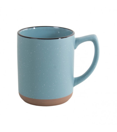 Чашка керамическая SAHARA матовое с наружи и глянцевое цветное с черным ободком внутри покрытие, 320 мл