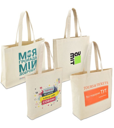 Эко-сумка из хлопка (50x14х38 (дно) см) 210г/кв.м Украинского производства