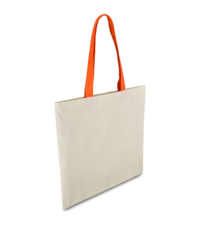 Эко-сумка из хлопка с цветными ручками (38х40 см) 240г/кв.м ТМ Эко-Торба Украинского производства