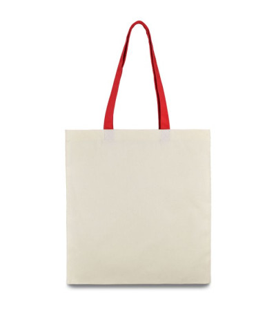 Эко-сумка из хлопка с цветными ручками (38х40 см) 240г/кв.м ТМ Эко-Торба Украинского производства