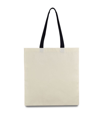 Эко-сумка из хлопка с цветными ручками (38х40 см) 240г/кв.м ТМ Эко-Торба Украинского производства