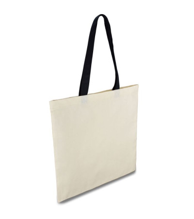 Эко-сумка из хлопка с цветными ручками (38х40 см) 240г/кв.м ТМ Эко-Торба Украинского производства