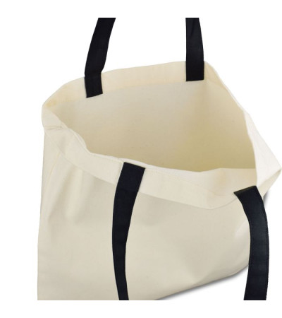 Эко-сумка из хлопка с цветными ручками (38х40 см) 240г/кв.м ТМ Эко-Торба Украинского производства