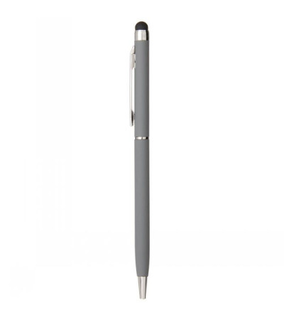 Стильная ручка их металла с soft touch покрытием, с названием TouchWriter, под зеркальную гравировку