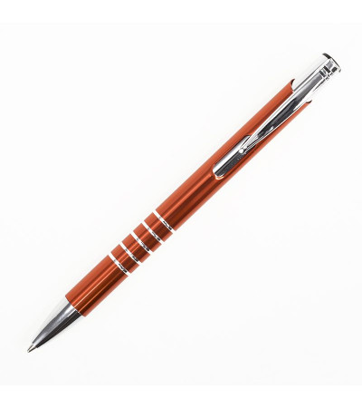 Стильная ручка в цветном корпусе из металла и хромированными деталями, 6035M под гравировку