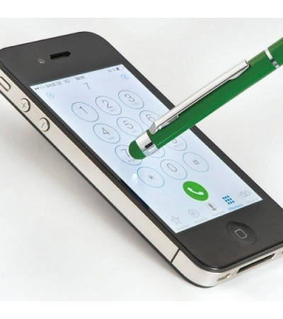 Ручка с названием 215M, от производителя Bergamo в лакированным, металлическом корпусе со стилусом под гравировку