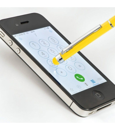 Ручка с названием 215M, от производителя Bergamo в лакированным, металлическом корпусе со стилусом под гравировку