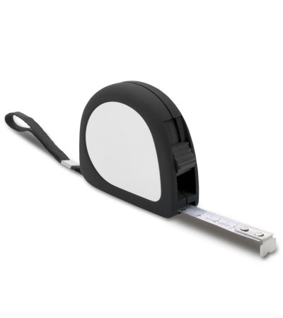 Рулетка в пластиковом, матовом корпусе, длина ленты 3 метра с фиксатором, 953143, под тампо-печать