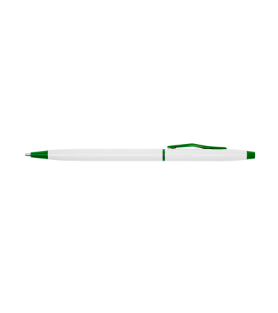 Аутентичная ручка в белом, металлическом корпусе и поворотным механизмом, 9080, под гравировку