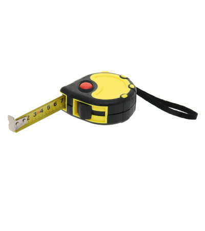 Рулетка 5 метров с фиксатором, в резиновой оболочке и пластиковом корпусе, 90403203, под нанесение