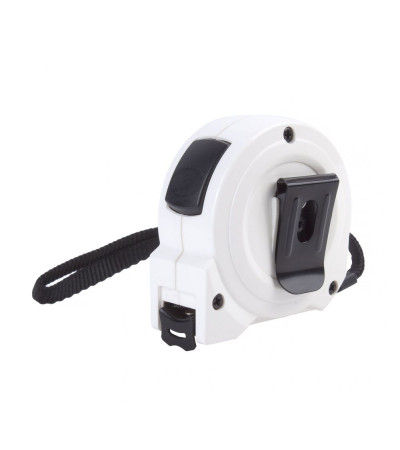 Качественная рулетка с названием Step, длина ленты 3 метра с фиксатором, под тампо-печать логотипа