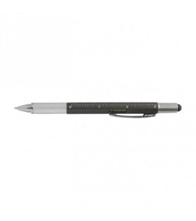 Ручка с названием MULTI-TOOL PLAST, мультифункциональная 5 в 1, в пластиковом корпусе, 110070, под тампо-печать