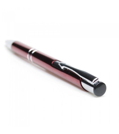 Ручка в металлическом, цветном корпусе с хромированными кольцами , 957061, под логотип