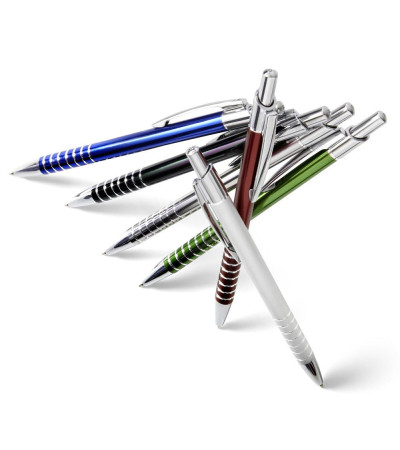 Ручка в элегантном стиле, металлическая с хромированными элементами, 953808, под логотип