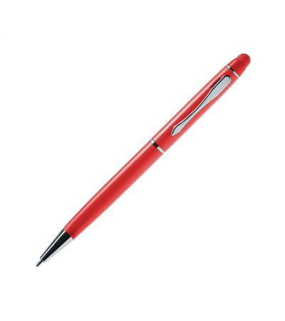 Ручка с красочным названием Osaka со стилусом, в металлическом, глянцевом корпусе, под нанесение