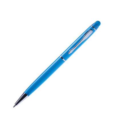 Ручка с красочным названием Osaka со стилусом, в металлическом, глянцевом корпусе, под нанесение