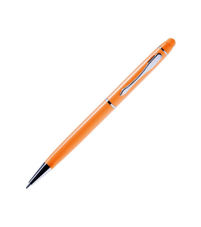 Ручка с красочным названием Osaka со стилусом, в металлическом, глянцевом корпусе, под нанесение