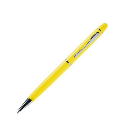 Ручка с красочным названием Osaka со стилусом, в металлическом, глянцевом корпусе, под нанесение