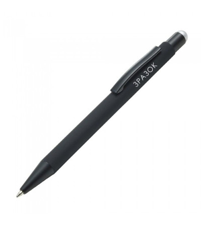 Ручка в оригинальном дизайне, в металлическом корпусе со стилусом, 9584, под цветную гравировку