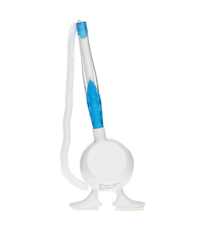 Ручка из прочного пластика на подставке, в белом корпусе и цветными элементами, 911016, под печать