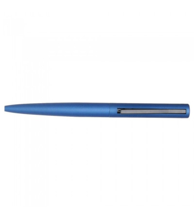 Ручка в интересном дизайне, выполнена на половину из металла и пластика, 391495, под печать или гравировку