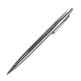 Стильная металлическая ручка с названием DELLA с цветной эмалью под логотип