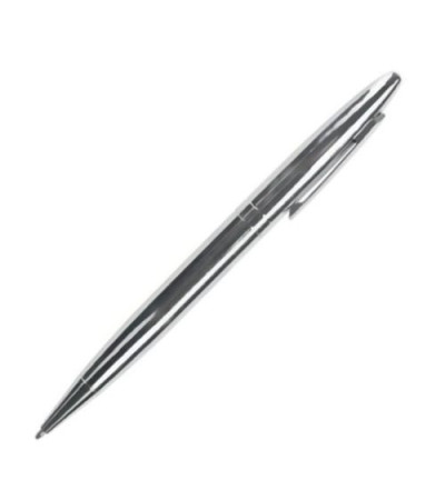 Стильная металлическая ручка с названием DELLA с цветной эмалью под логотип