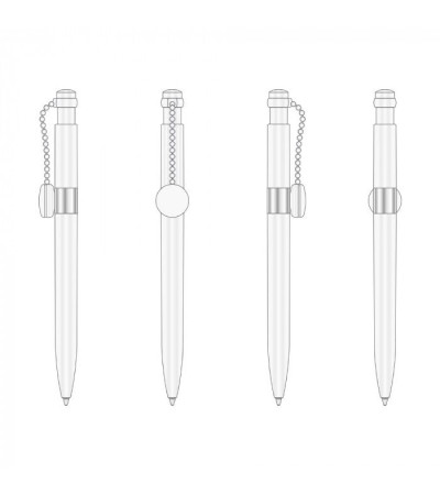 Ручка выполнена в нестандартном дизайне, с названием Pin Pen, на цепочке с магнитом, под печать