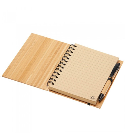 Блокнот + ручка из бамбука