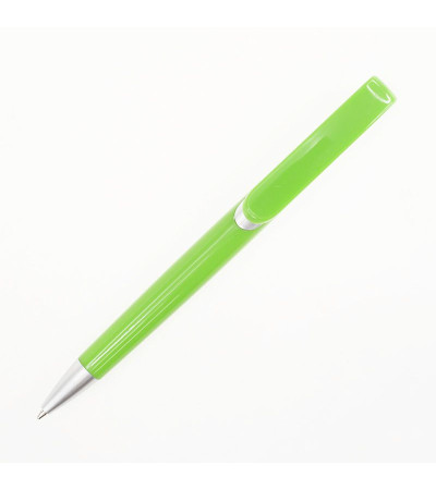 Ручка пластиковая с серебристыми вставками и наконечником 2012A-