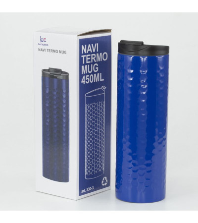 Термокружка 0,45 л, нержавеющая сталь, BPA Free 330